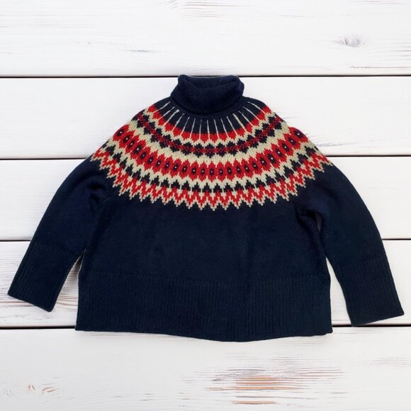Gap Sweaters - NWT Gap Split-Hem Fair Isle Wool Blend Sweater Size XL